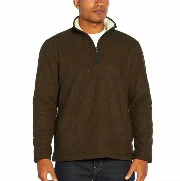 ORVIS FLEECE CLASSIC  Collection Pullover Half Zip Brown, Mens XL - Picture 1 of 12